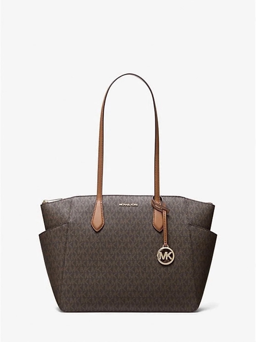 Michael Kors Brown & Tan MK Signature Tote